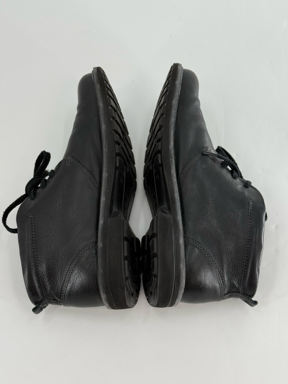 Ecco Men's Lace Up Chukka Boots Black Leather Gore Tex 45 / 11-11.5 - Picture 6 of 11